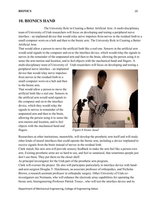 Introduction to Bionics Vineesh | PDF
