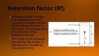 Retension Factor Introduction to Chromatography Technique | PPTX