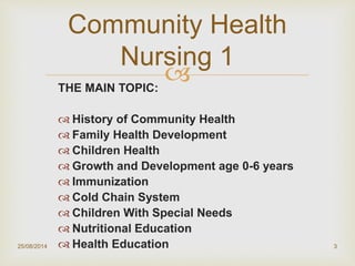 Introduction Community Health Nursing Pptx