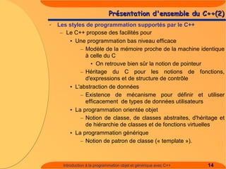 Introduction à C++