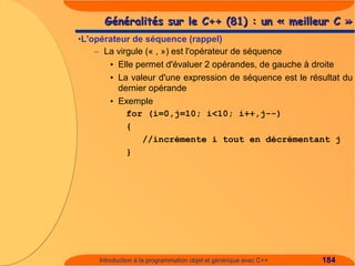 Introduction à C++