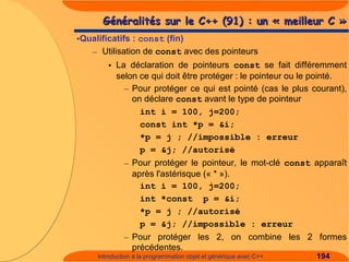 Introduction à C++