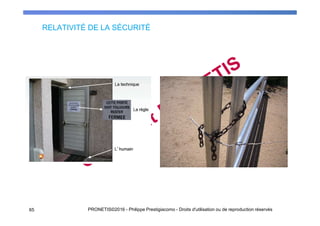 RELATIVITÉ DE LA SÉCURITÉ
65 PRONETIS©2016 - Philippe Prestigiacomo - Droits d'utilisation ou de reproduction réservés
 