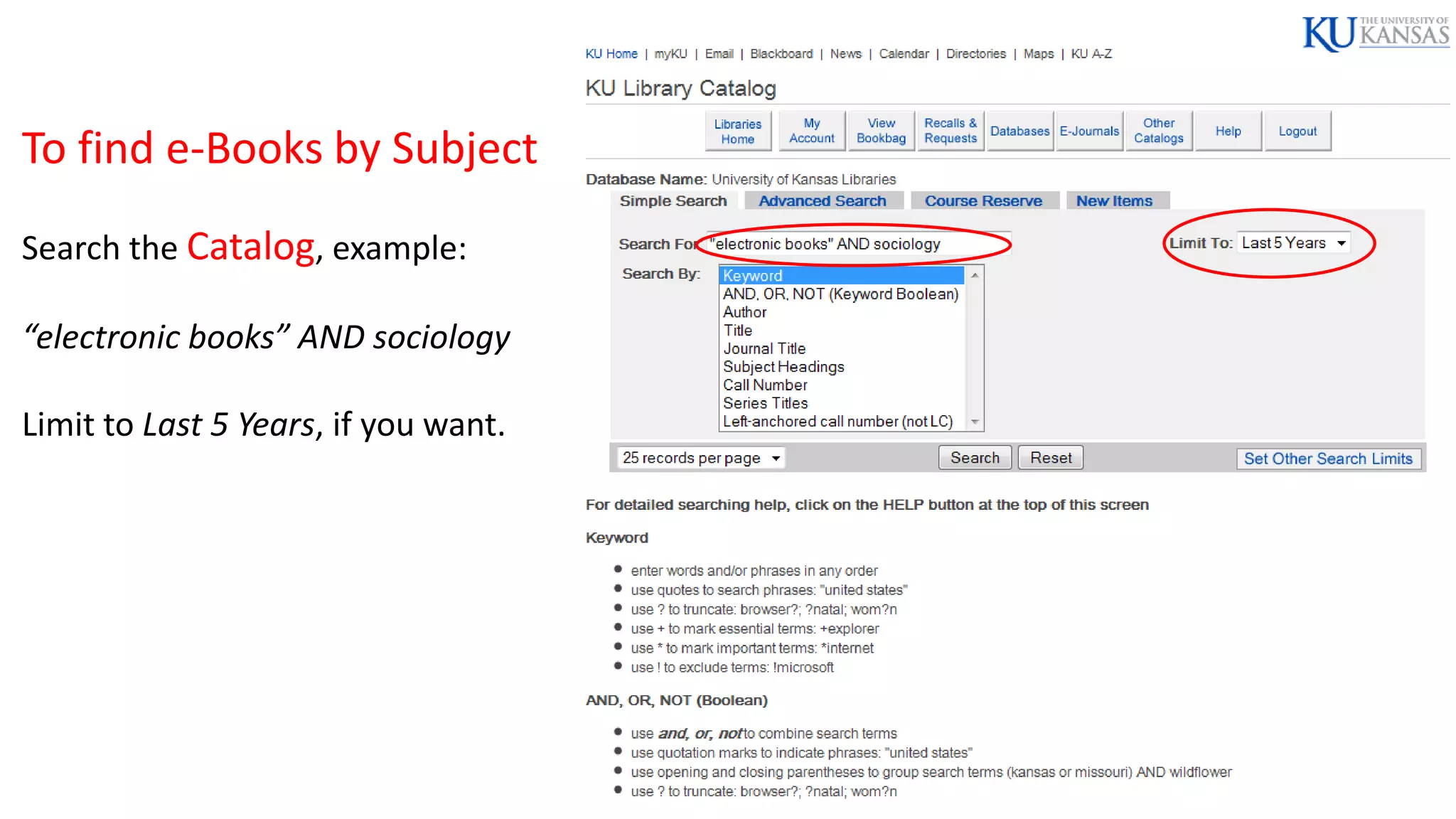 How to order a book
from the
Lawrence campus
 