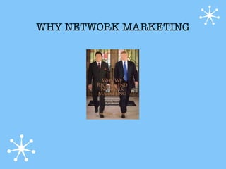 WHY NETWORK MARKETING
 