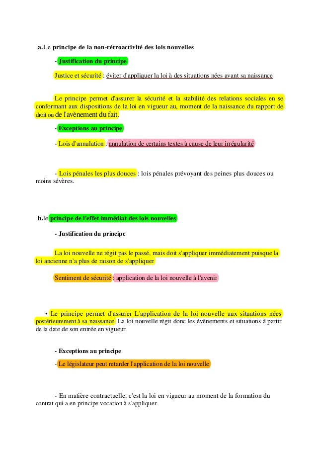 Conflits de lois dans le temps dissertation