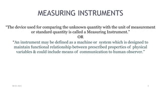 Introduction Electronic Measurement and Instrumentation | PPT