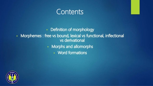Introduction English Morphology