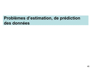 Problèmes d’estimation, de prédiction
des données
46
 