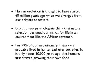 Introduction evolutionary psychology | PPT