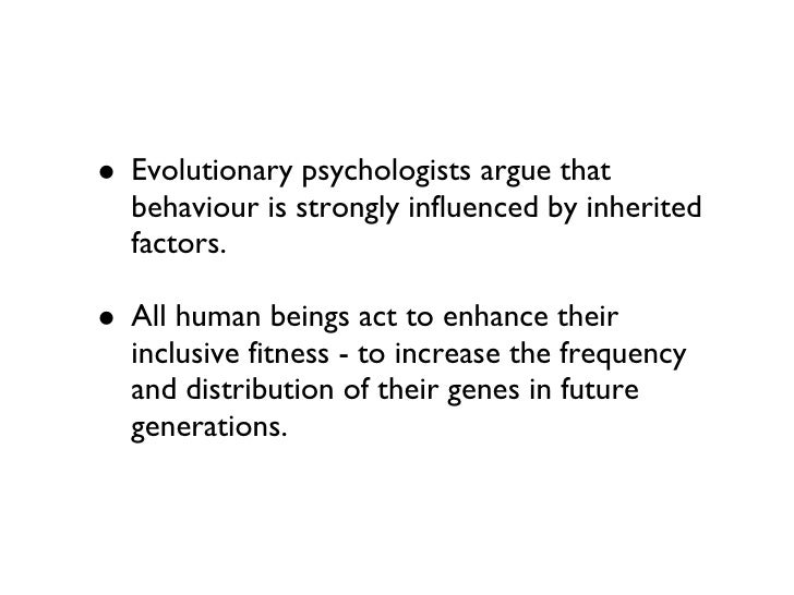 evolutionary theory psychology definition