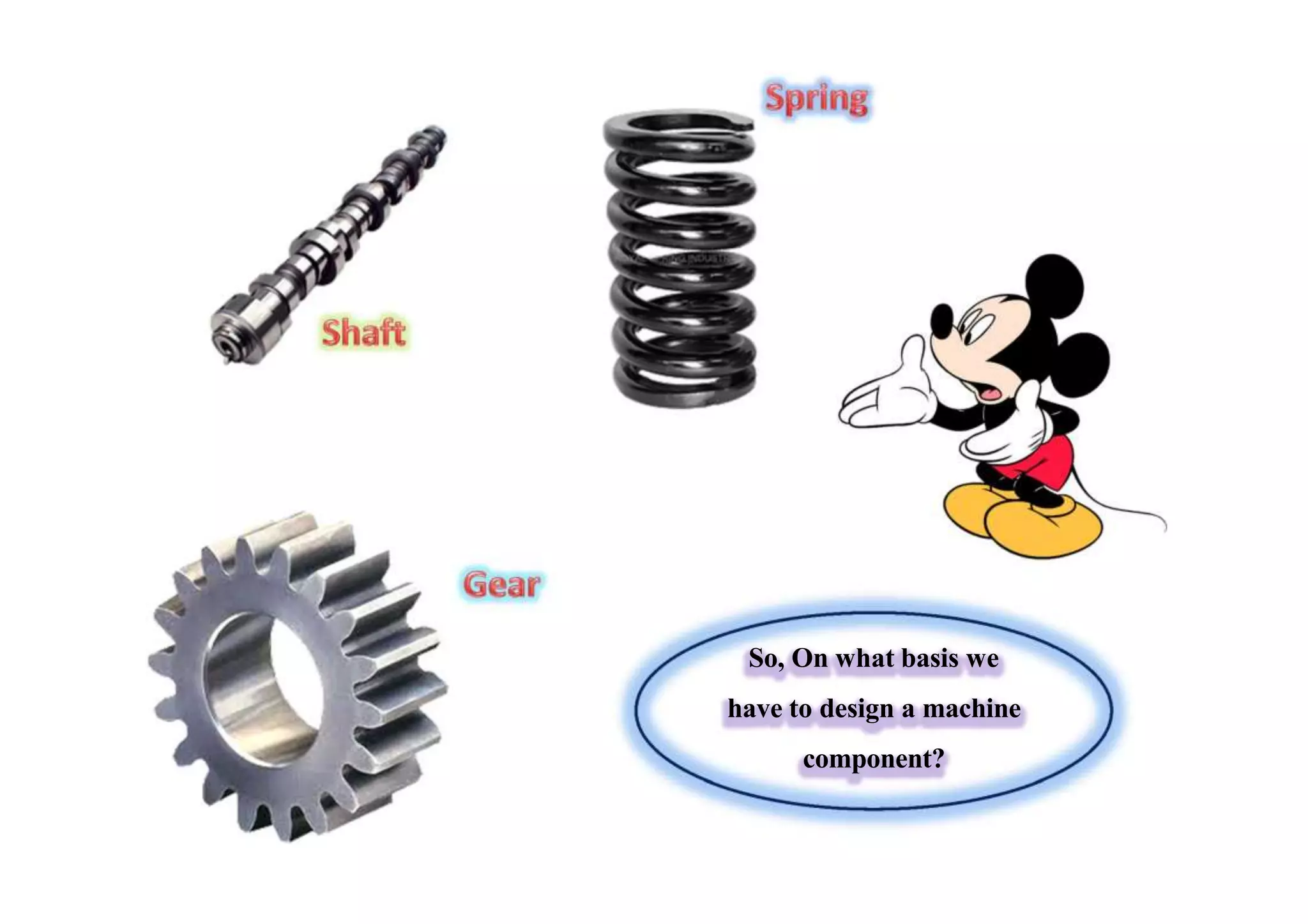 So, On what basis we
have to design a machine
component?
 