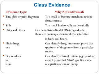 Class Characteristics Forensic Example introductionforensicscience-161206050225.ppt