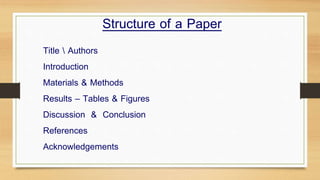 Introduction for scintfic writing | PPTX