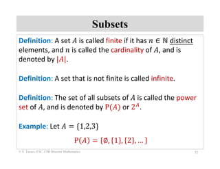 Finite Subset Introduction fundamentals sets and sequences | PDF | Computing ...