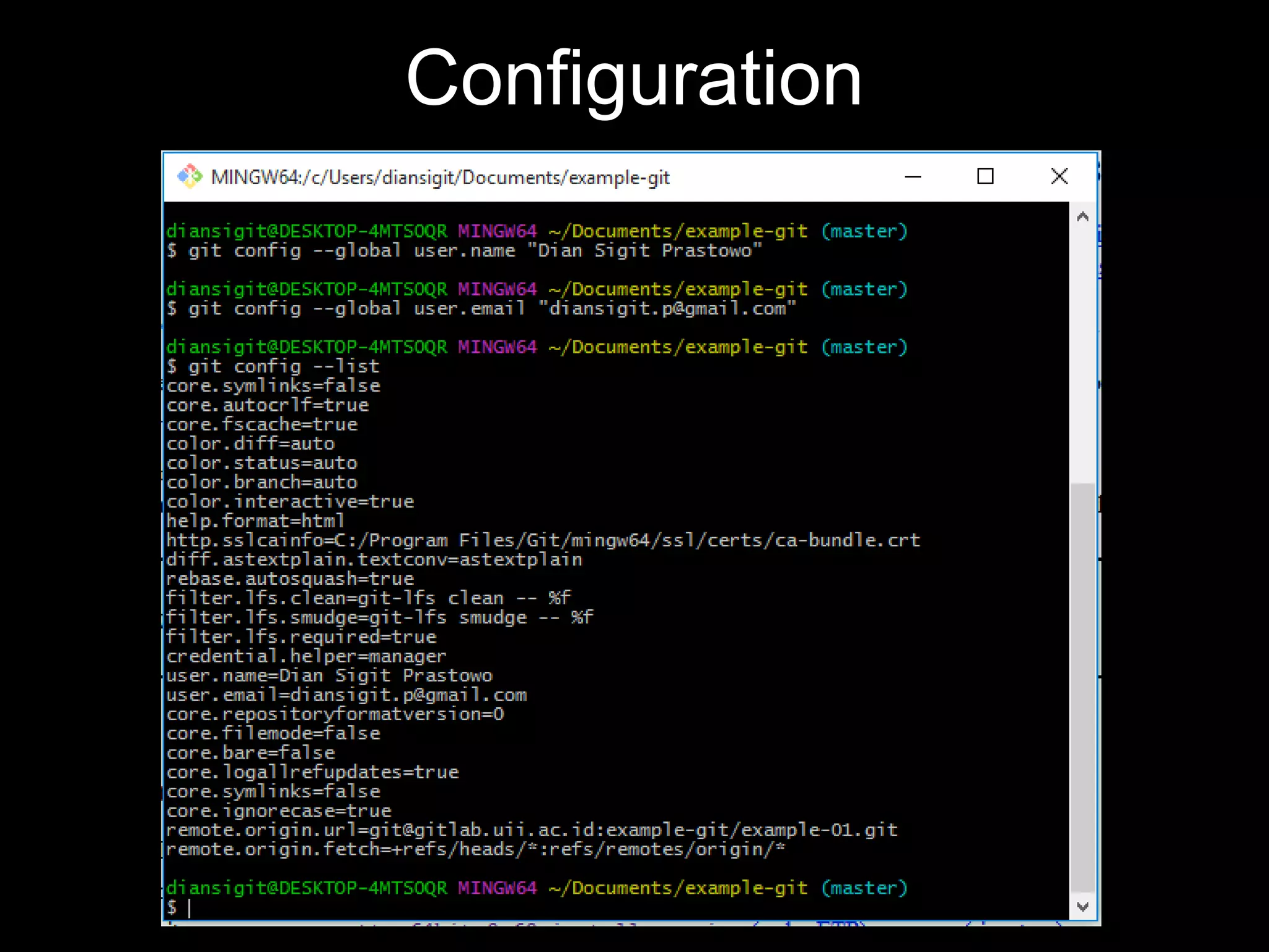 Configuration
 