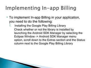 [Android] Google Play in app billing | PPT