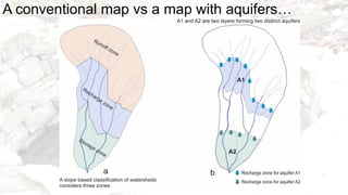 A conventional map vs a map with aquifers…
 