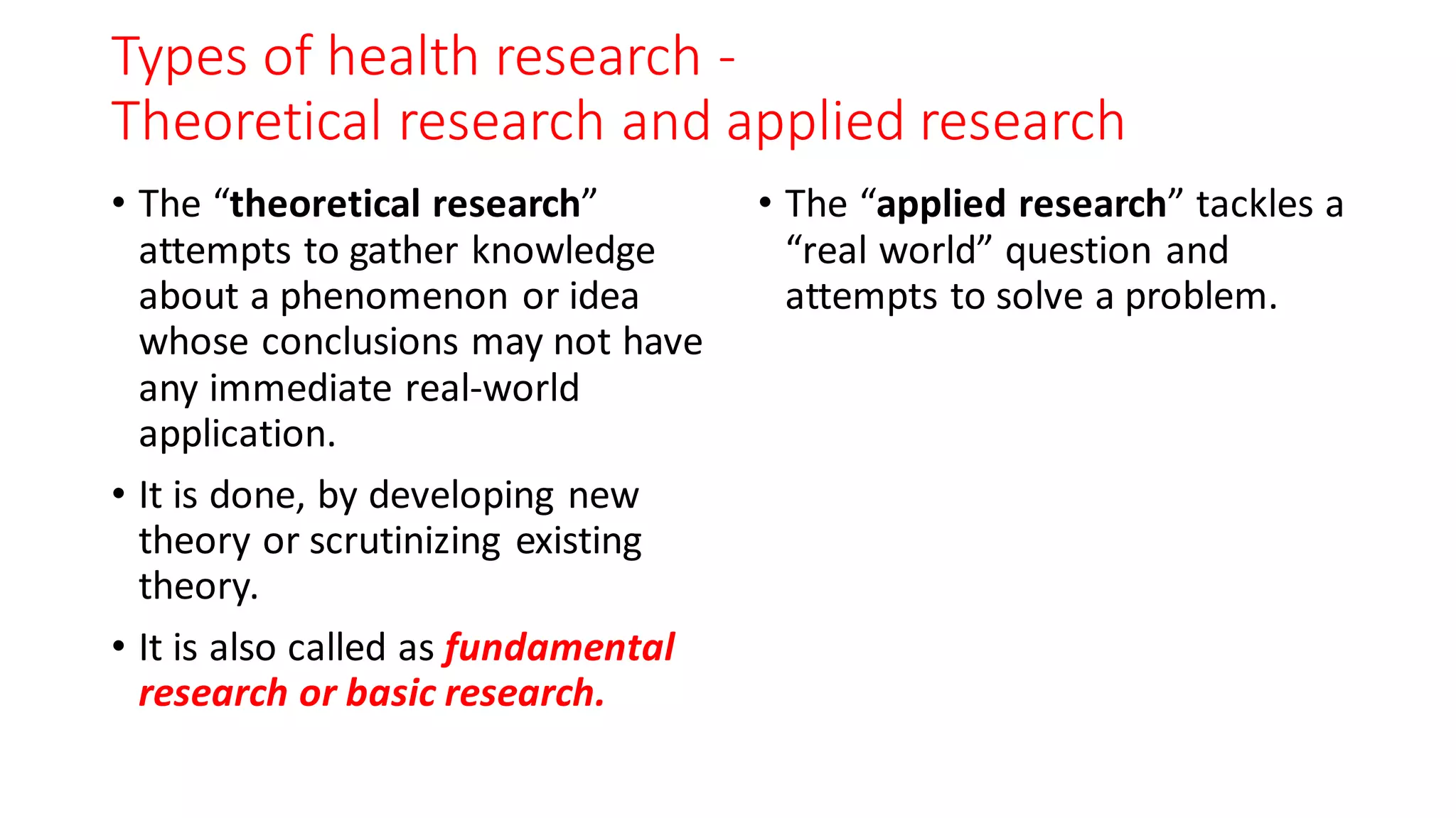 Introduction to health research