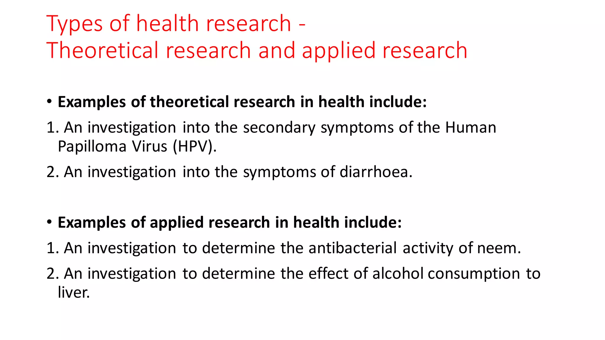 Introduction to health research