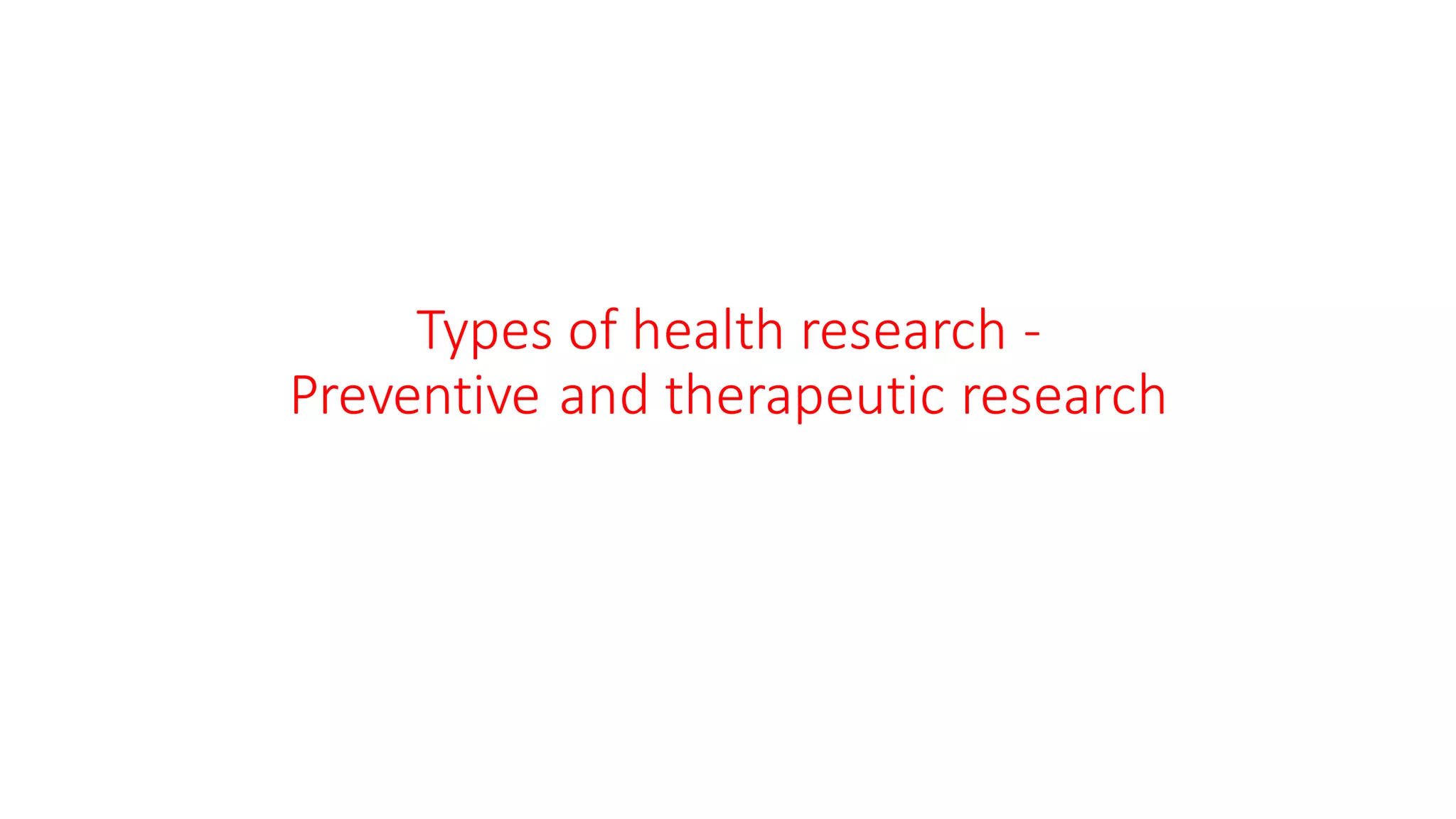 Introduction to health research