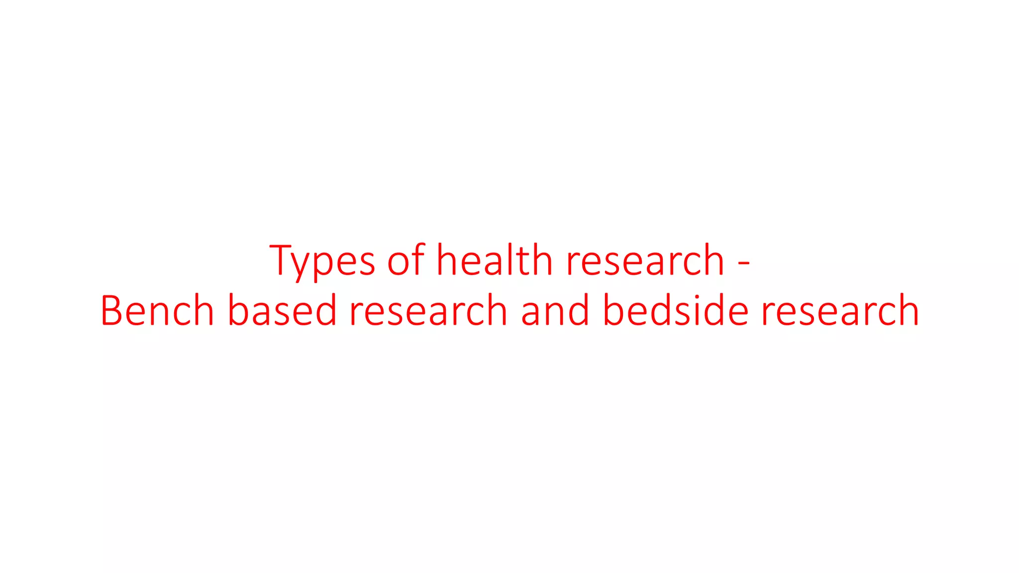Introduction to health research
