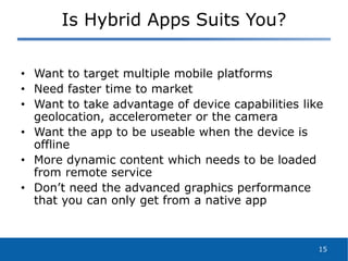 Introduction to Hybrid Application Development | PPTX