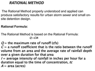 Irc Sp 13 Rational Method Hydrology Example.pdf Introduction+hydrology | PPTX