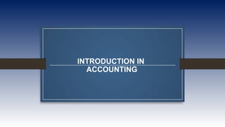 Introduction in Accounting - Service Business | PPTX