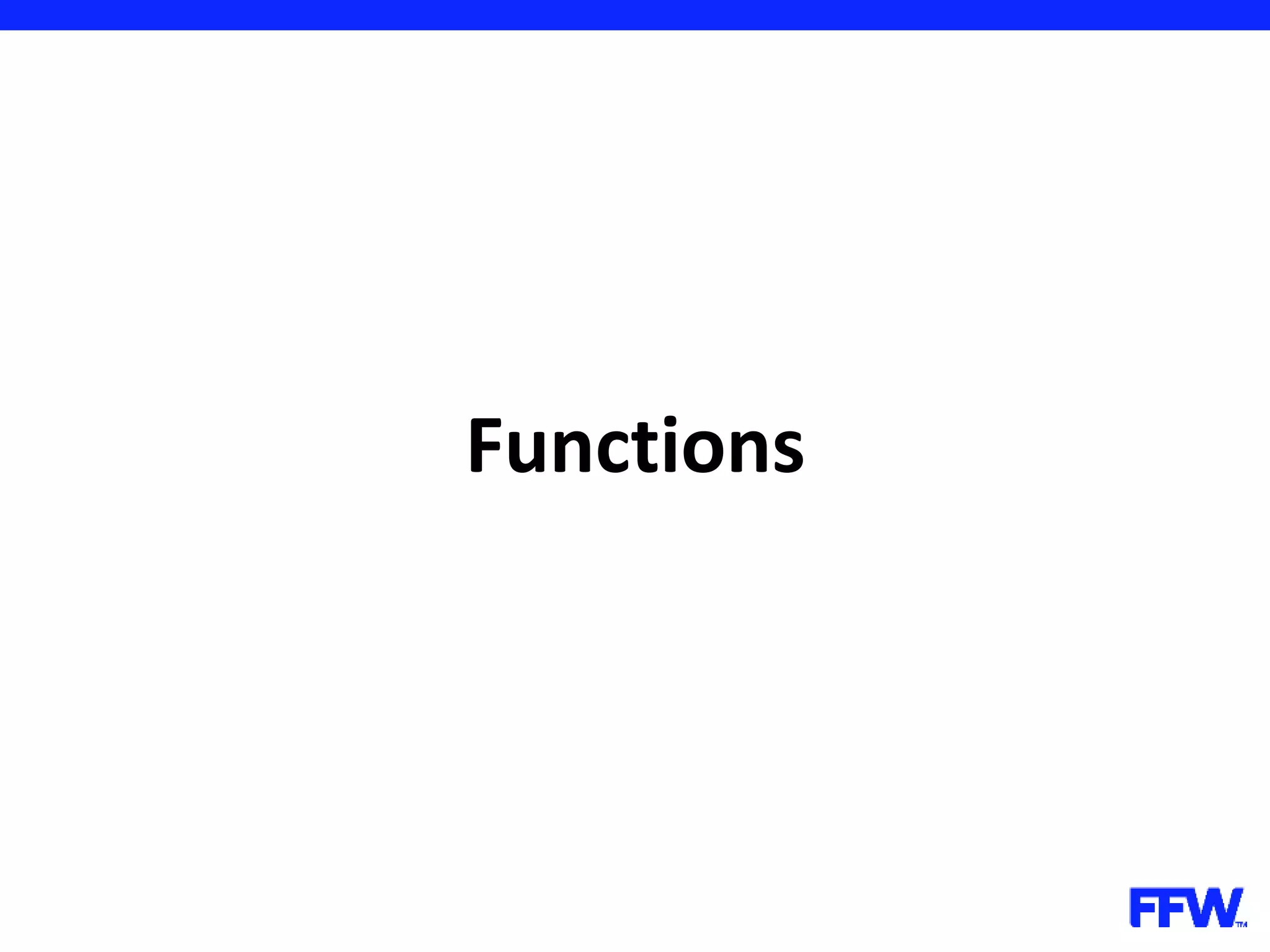 Functions 