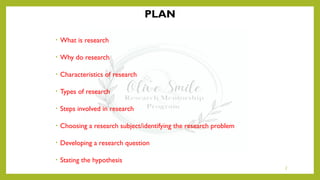Comprehensive Introduction to Research: Concepts, Types, and ...