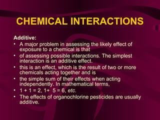 Additive Interaction Example Introduction into toxicology | PPT