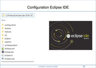 © 2019-2020 – Introduction JAVAEE
Configuration Eclipse IDE
23
 