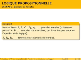 Introduction à la Logique Formelle (Part 1) | PDF