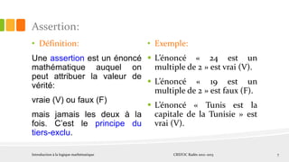Introduction à la logique mathématique | PPTX