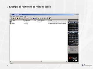 Exemple de recherche de mots de passe 