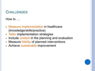 Introduction Lecture for Implementation Science | PPTX