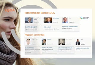 International Board LOCA
Program committee
www.loca-conference.com
 