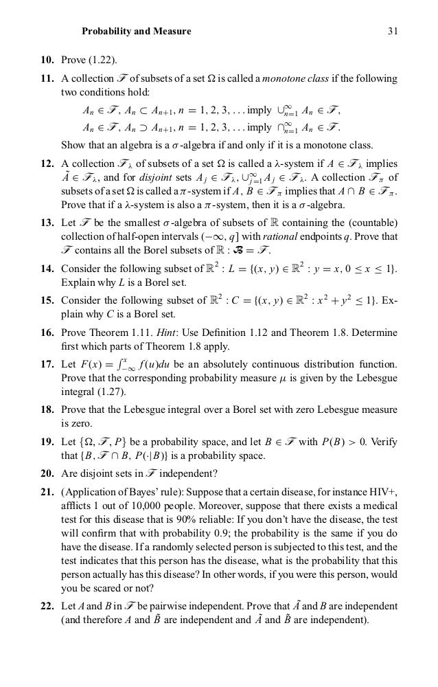 The elements of integration and lebesgue measure homework