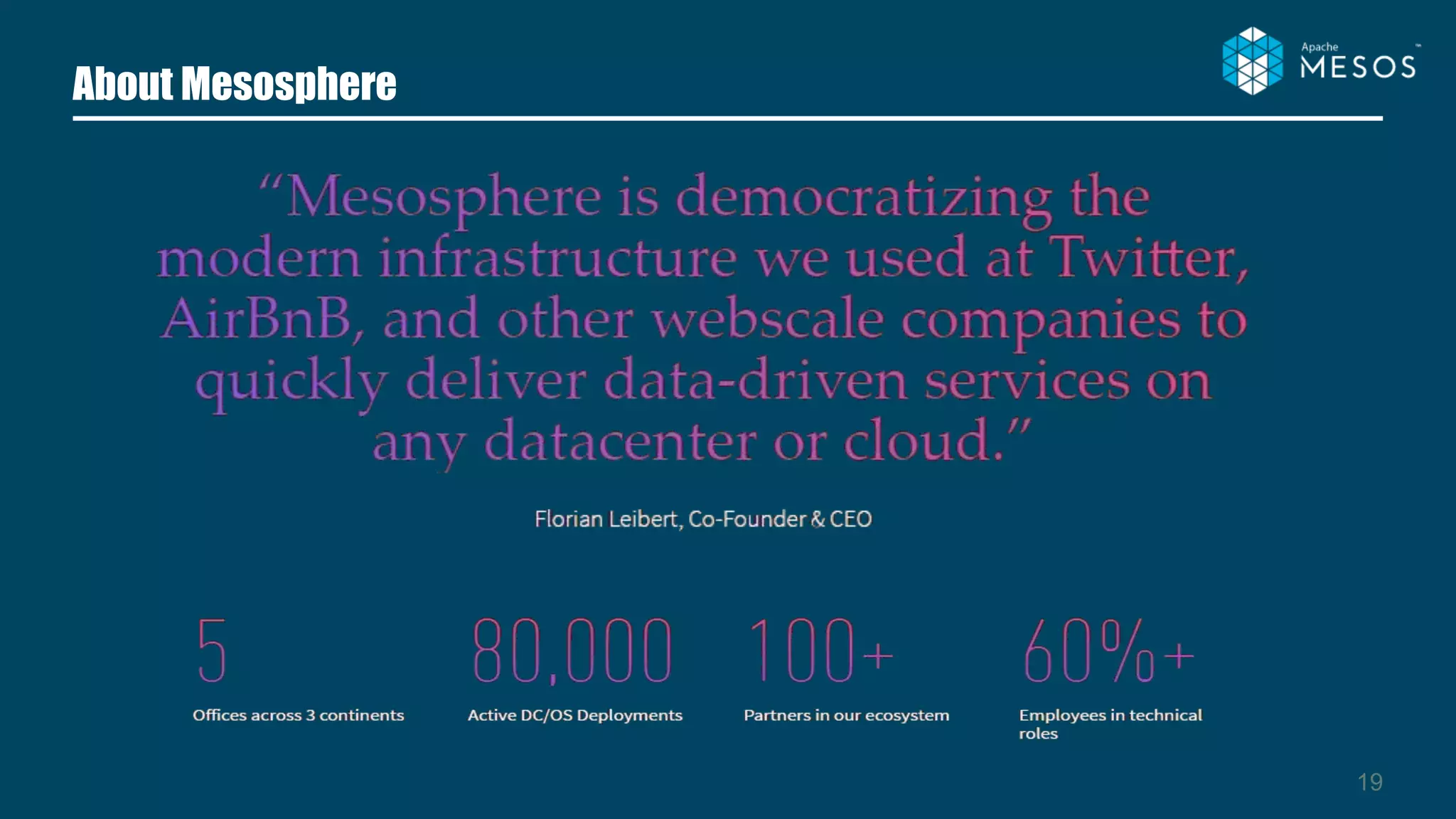 About Mesosphere
19
 