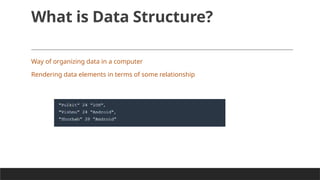 Introduction modules in data structures using | PPTX