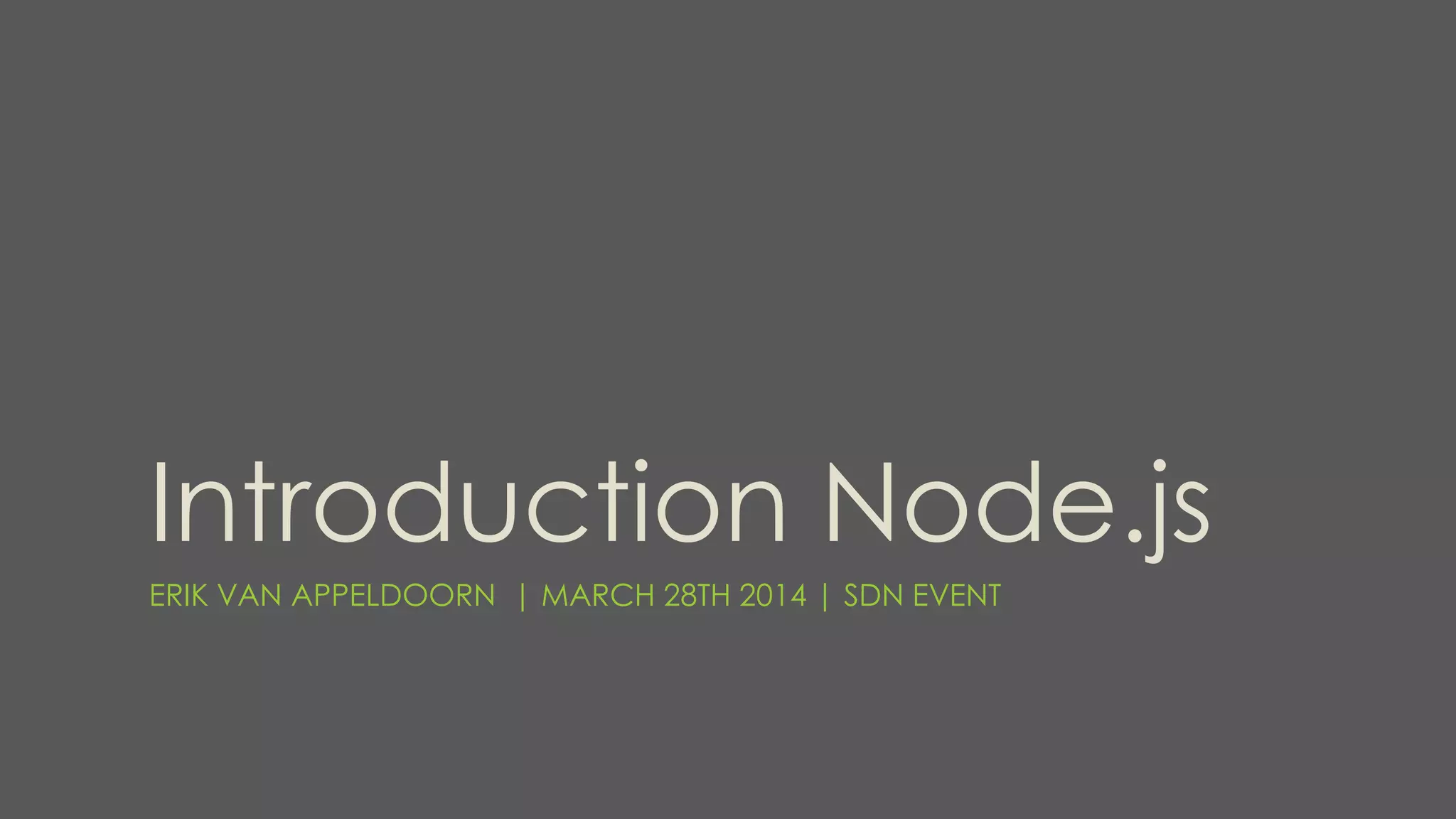Introduction Node.js