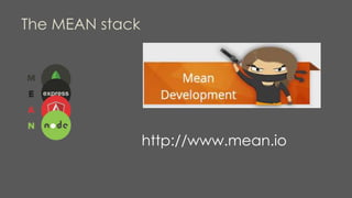 The MEAN stack
http://www.mean.io
 