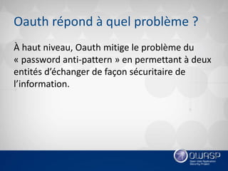 Introduction oauth 2.0 et openid connect 1.0
