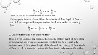 Introduction to open channel flow in detail | PPTX
