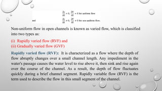 Introduction to open channel flow in detail | PPTX
