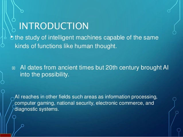 Introduction To A.I