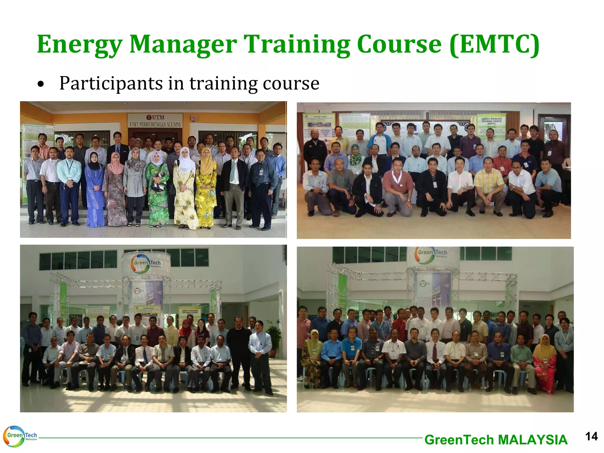Energy Manager Training Course (EMTC) Participants in training course 