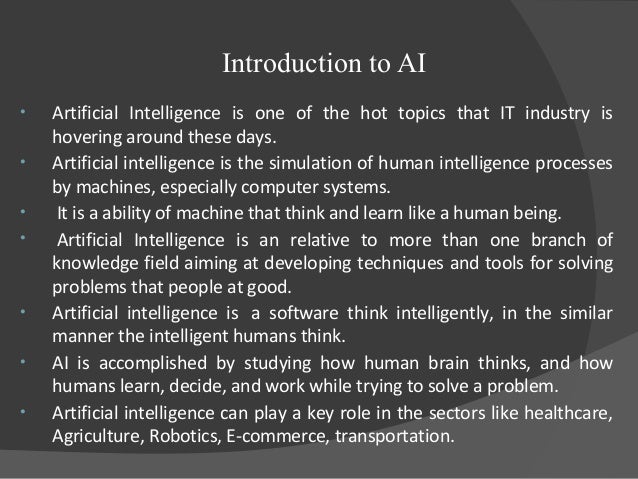 Introduction of ai