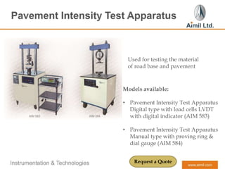 Introduction to Asphalt Testing Products manufactured by Aimil Ltd ...